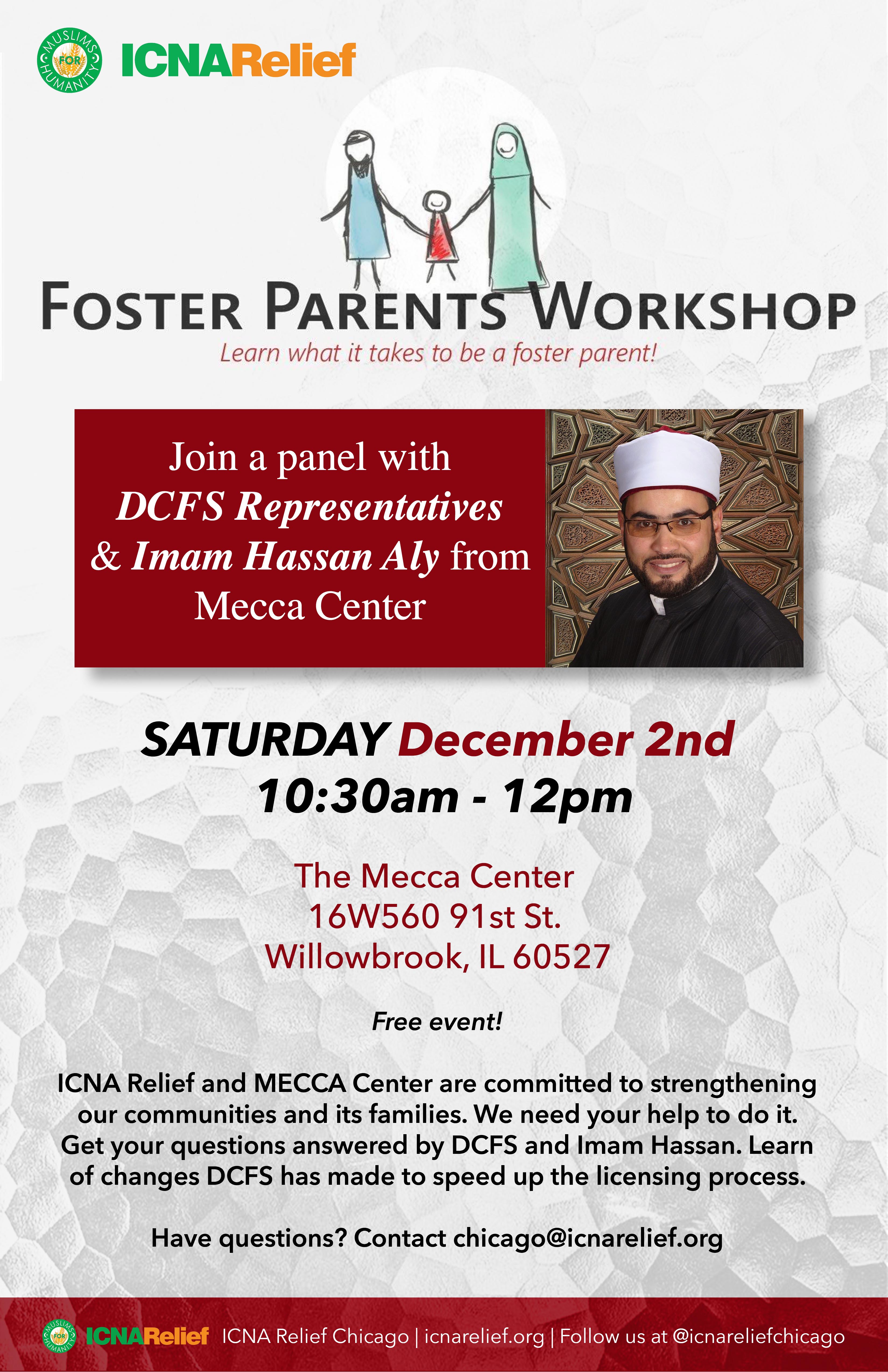 ICNA Relief foster child flyer